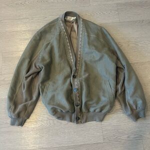 St. Croix Mens Grandpa Cardigan Embroidered Size M